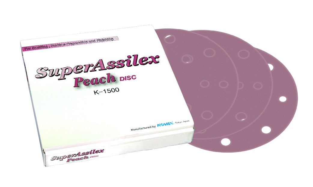 KOVAX Super Assilex 193-2525 6 in. 1500 Grit Peach Sanding Disc (25/Box)