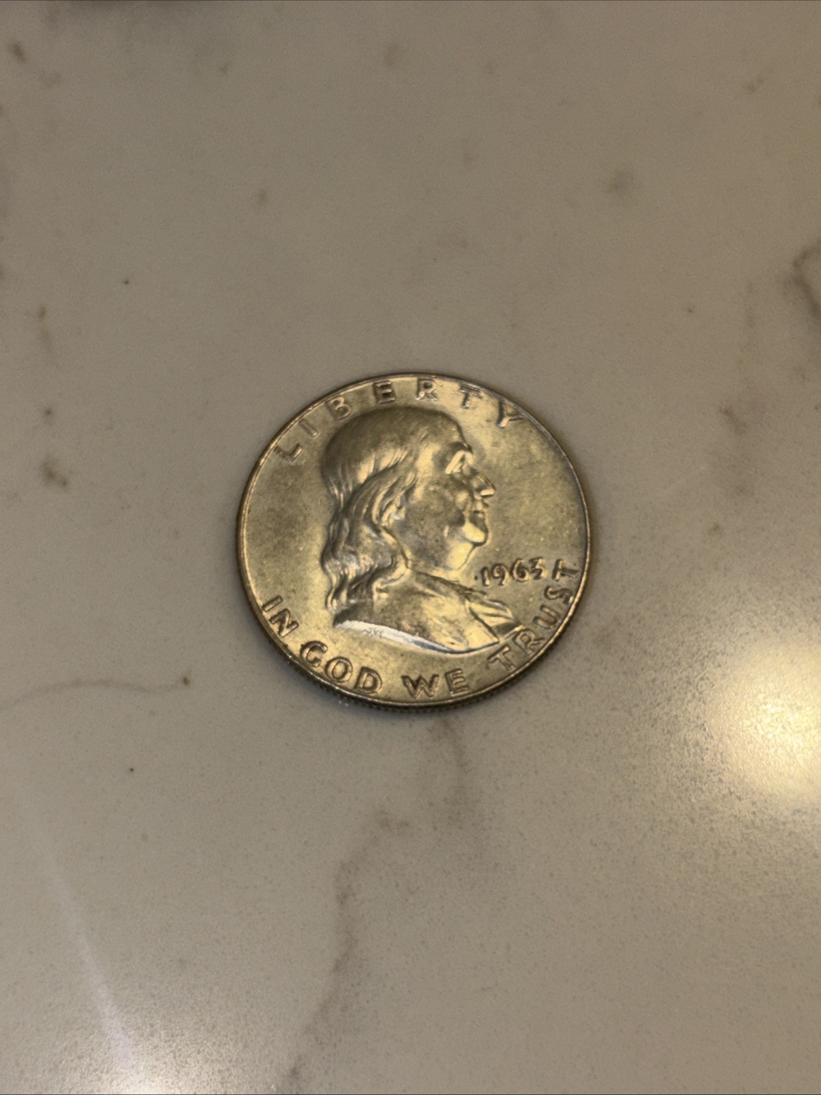 1963 Franklin Half Dollar 50C 90% Silver Business Strike Coin