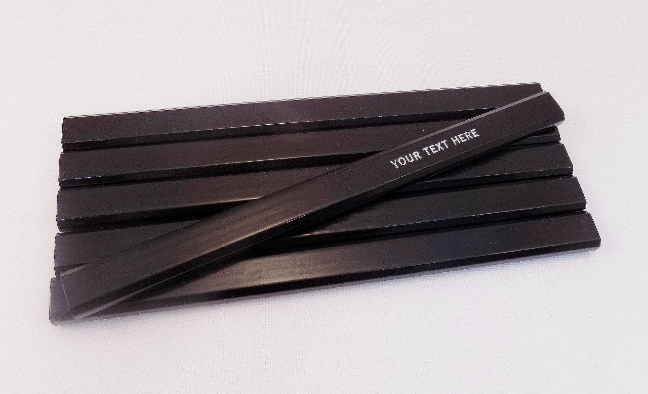 12 "Black"  Personalized Carpenter Pencils
