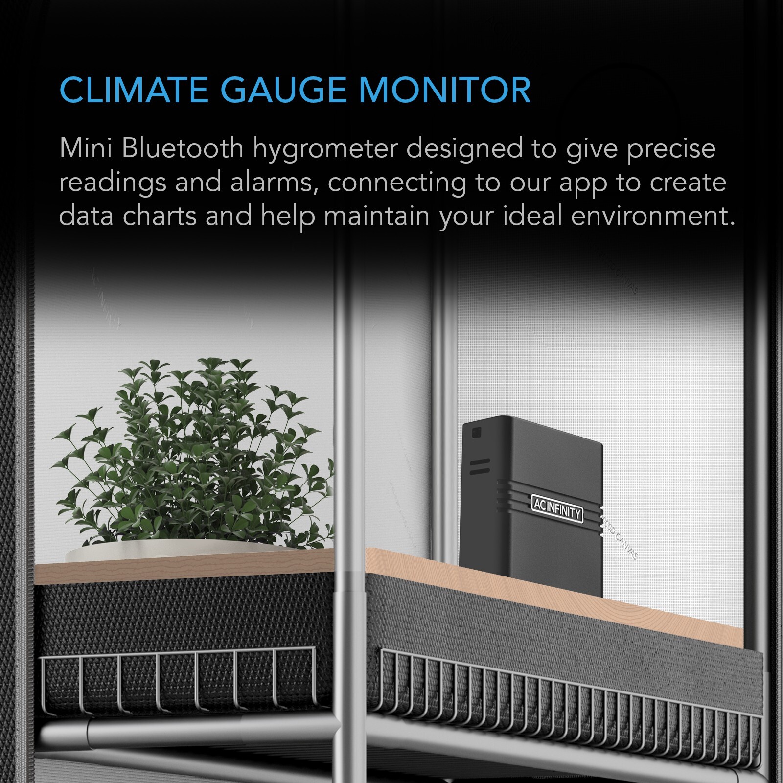 CLOUDCOM A2, Digital Mini Thermostat with Integrated Sensor Probe, Bluetooth App