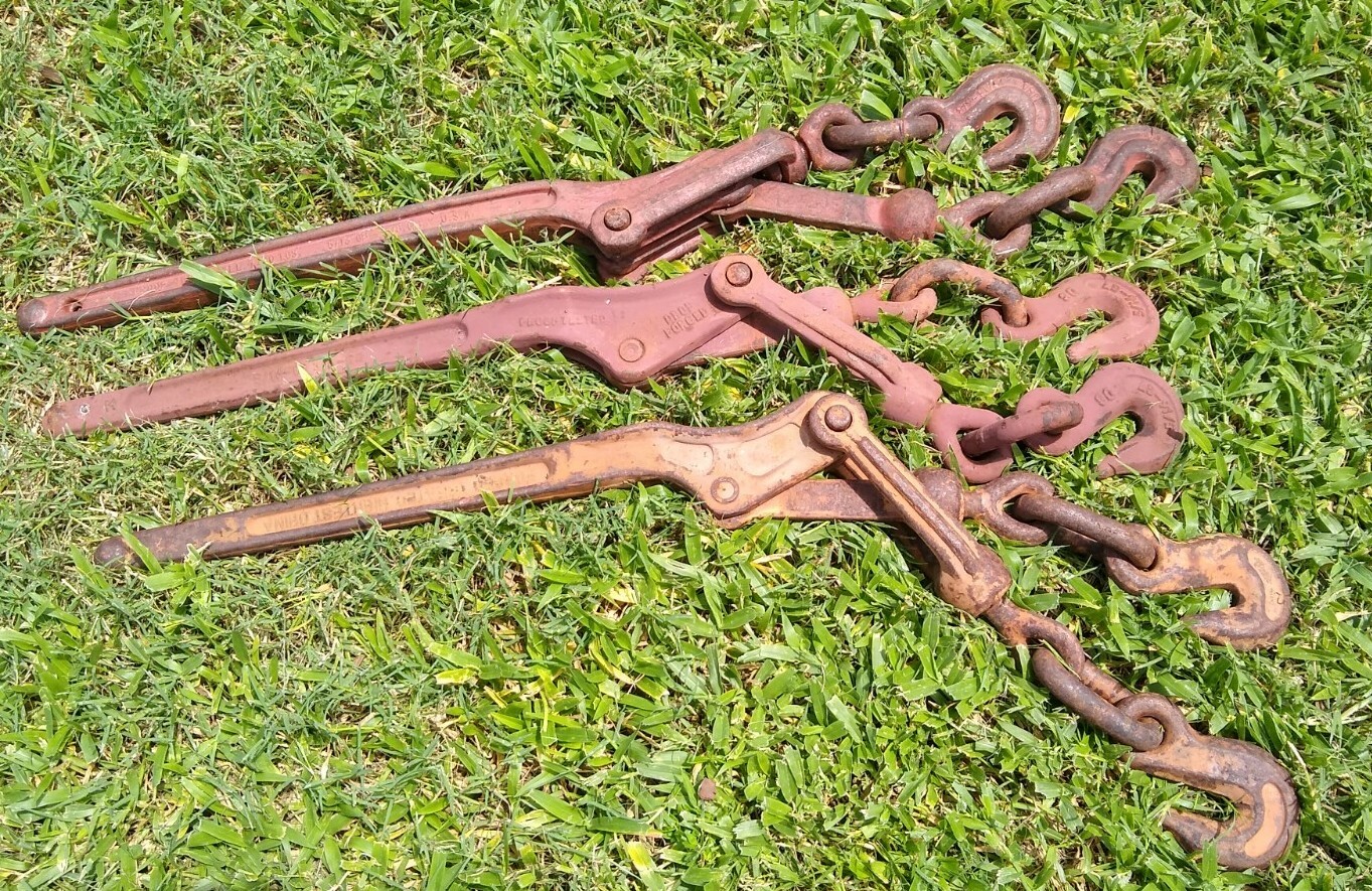 Transport Chain Binders Load Tie Down Lot of 3