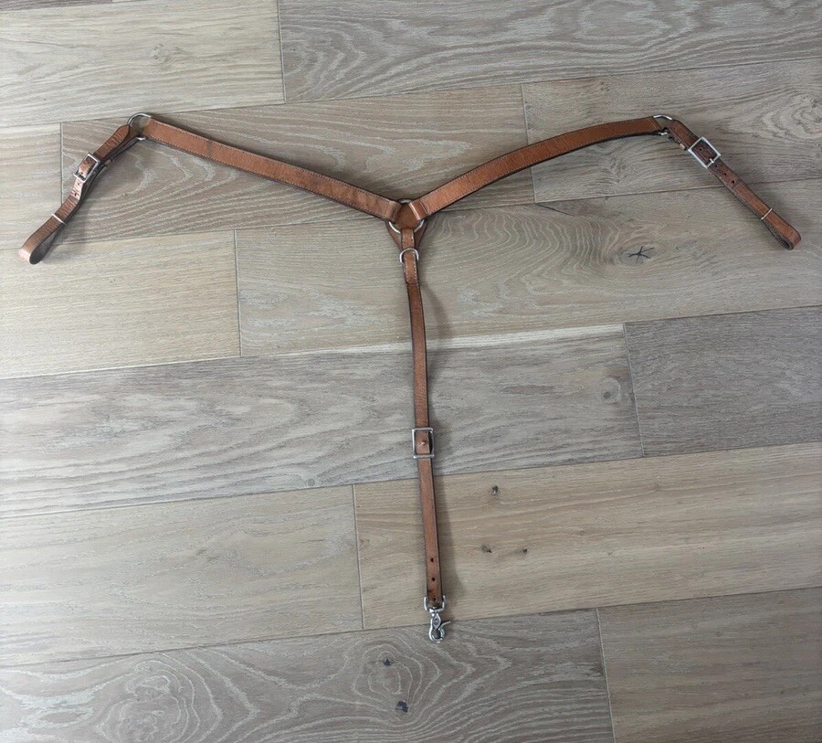 Western Horse Breast Collar Medium Oil, 1 1/4” Wide