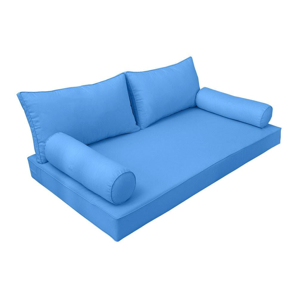 |SLIPCOVER ONLY|S2 Daybed Mattress Bolster Backrest Covers Piped Trim Crib AD102