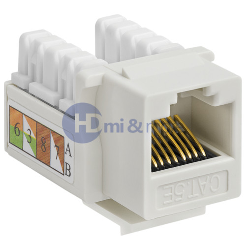 2x Cat5E Punch Down Keystone Jack RJ45 CAT5 White