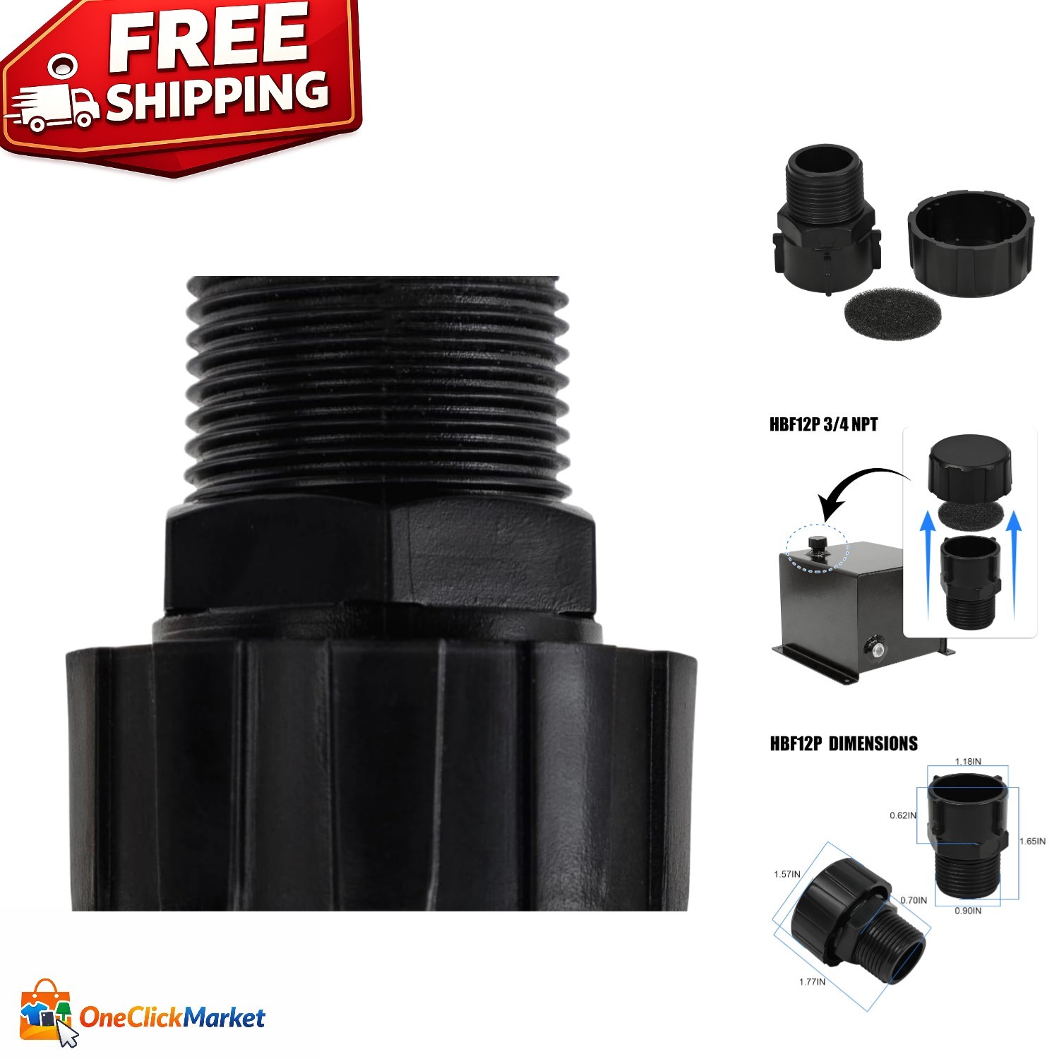 High-Quality 3/4 NPT Hydraulic Breather Cap - Protects Against Contaminants