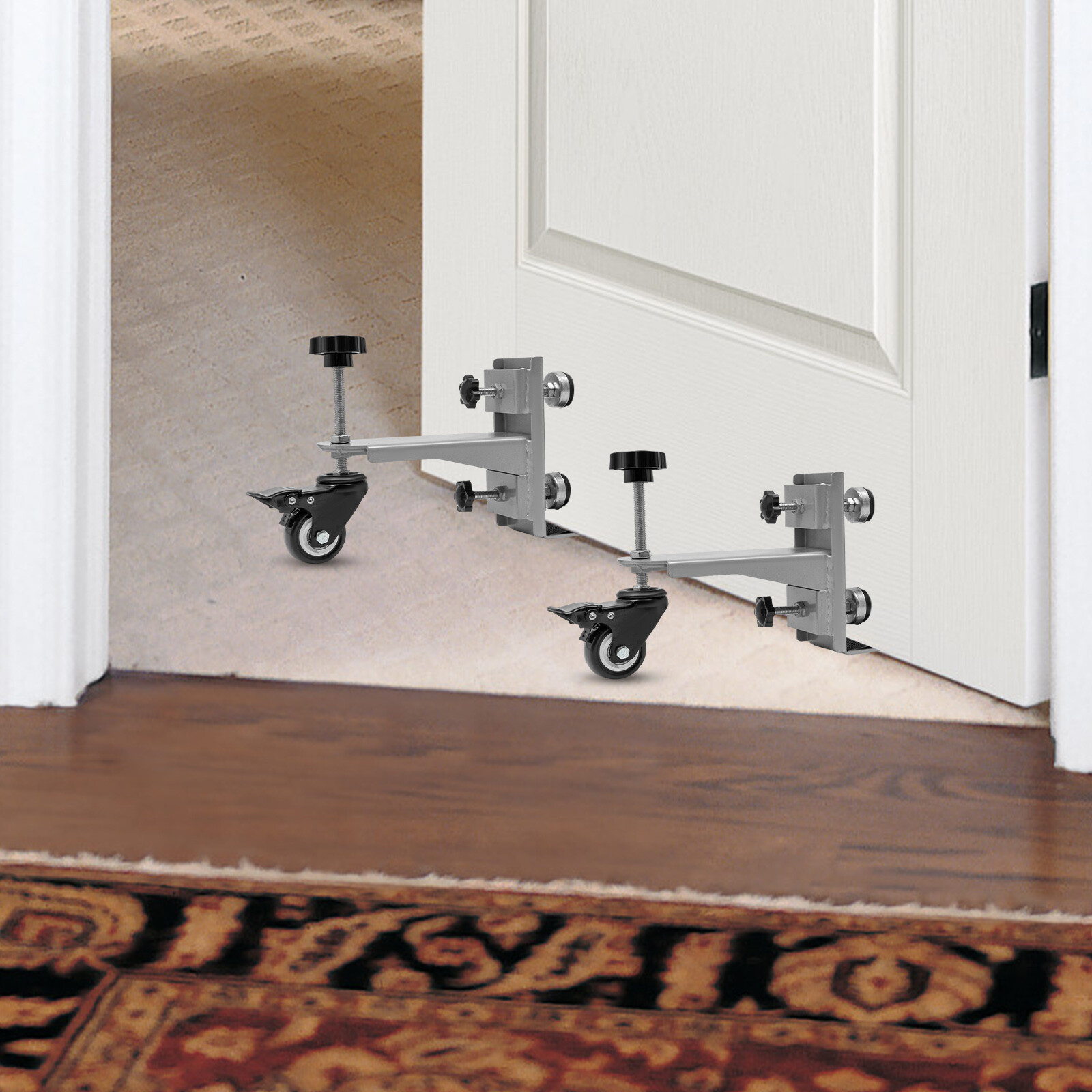 Door Installation Tool Door Hanging Jig Kit Lifter Dolly for 1.75-2.25in Thick