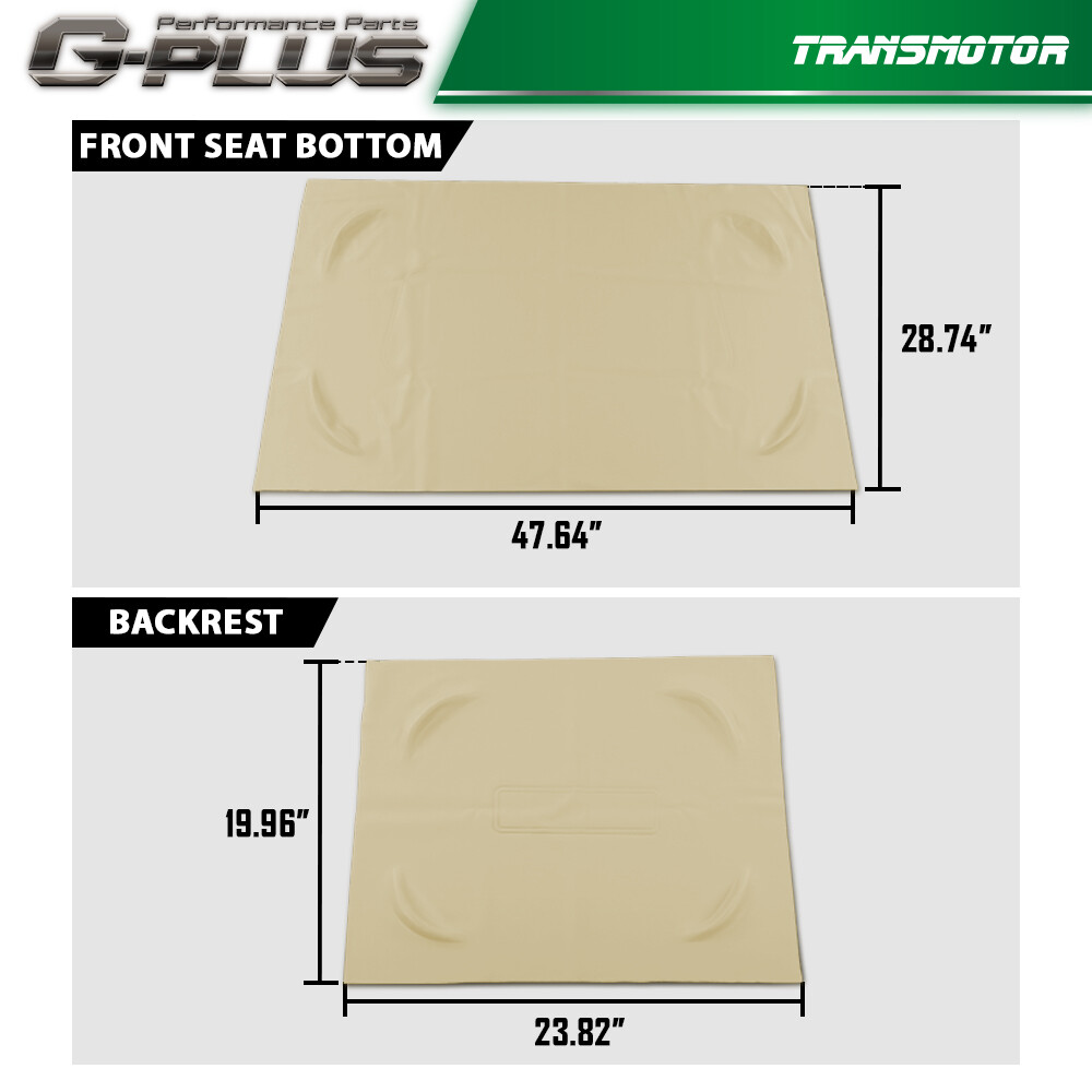 Fit For PRE-2000 DS Golf Cart 1982-2000 3X Club Car Front Seat Cover PU Leather