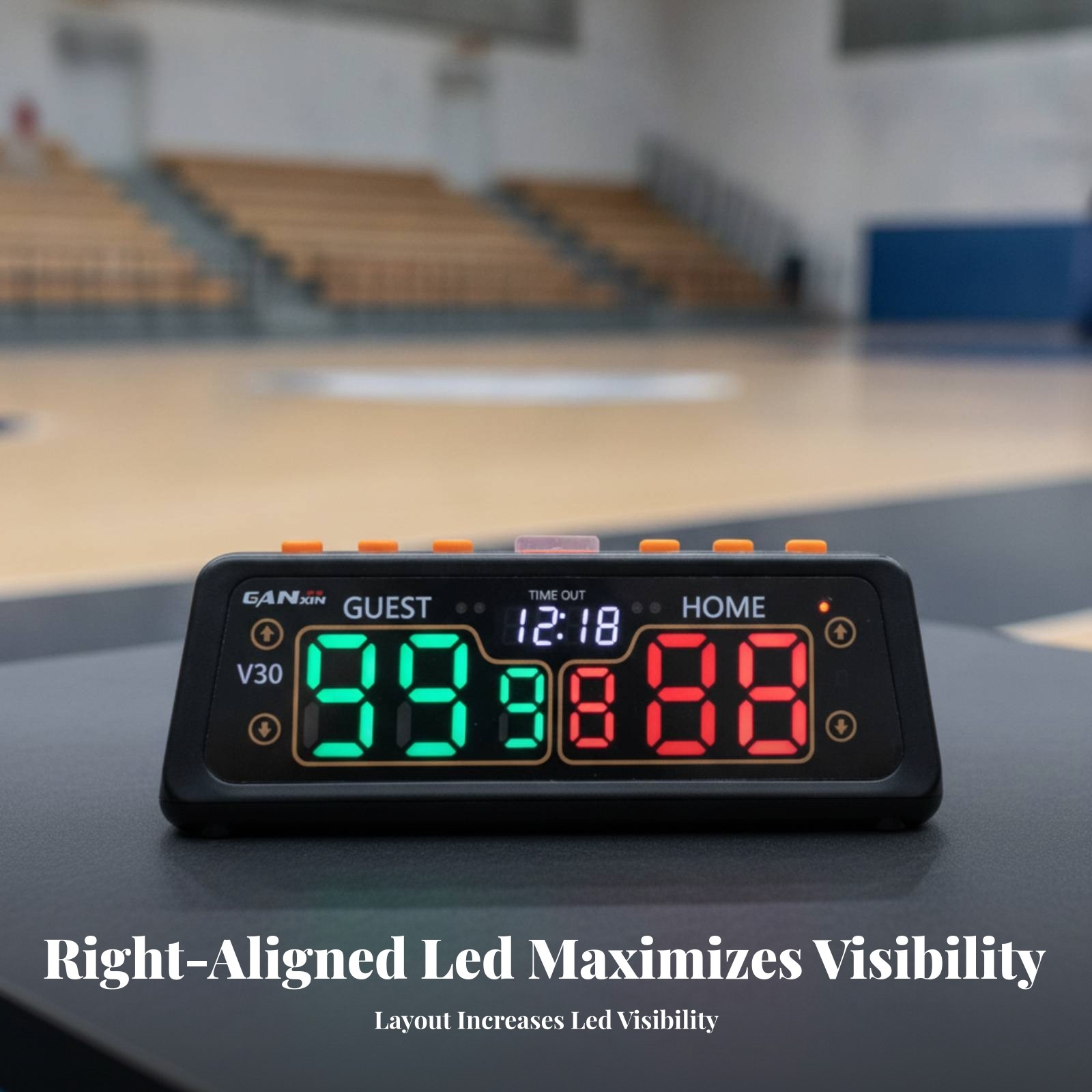 Portable Scoreboard with LED Display Rechargeable for Practice Training,