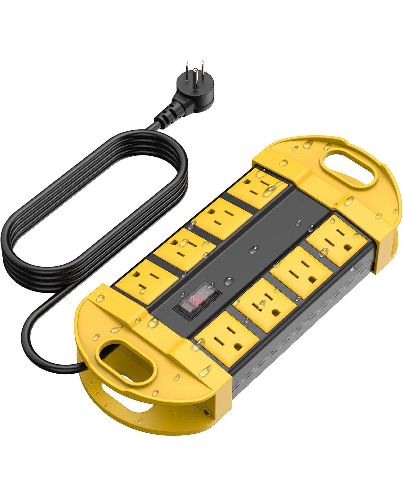 Outdoor Power Strip Weatherproof with 8 Plug, Waterproof Extension Multiple Outl