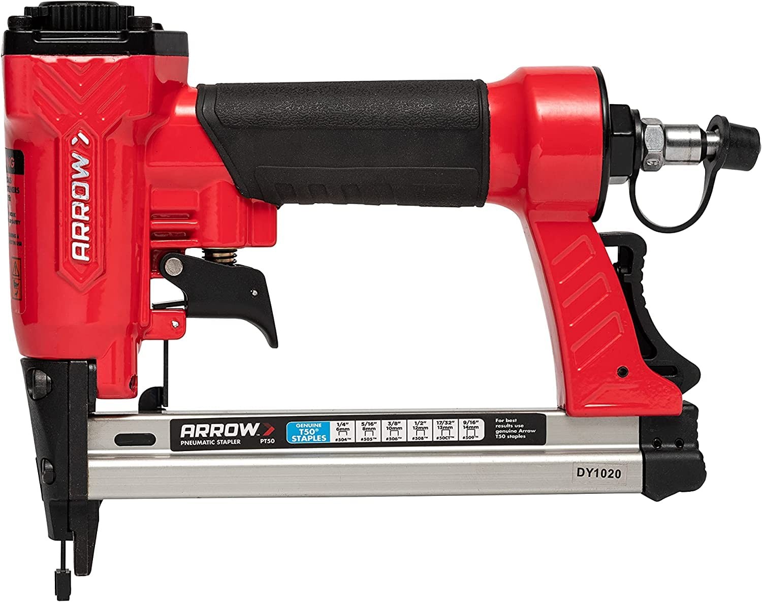 Arrow PT50 Oil-Free Pneumatic Staple Gun, Professional Heavy-Duty Stapler Wood