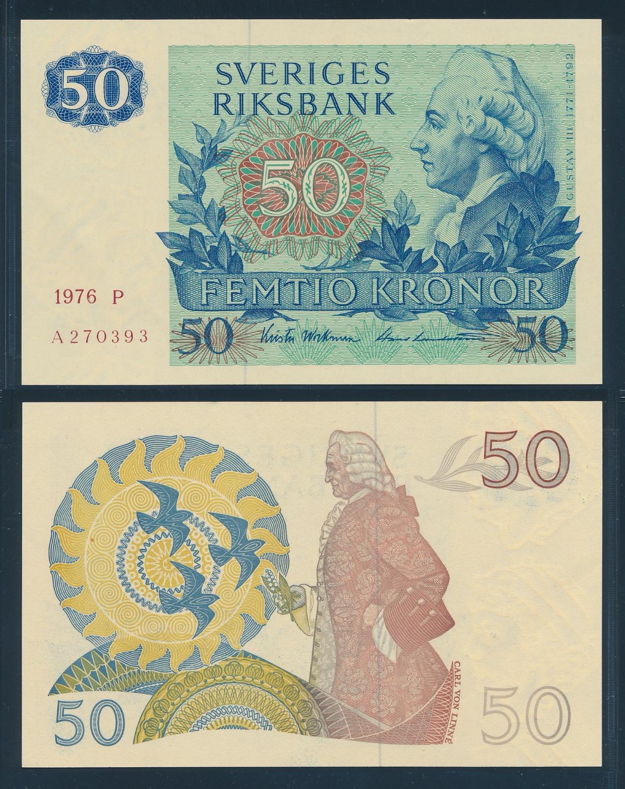 [77291] Sweden 1976 50 Kronor Bank Note UNC P53b