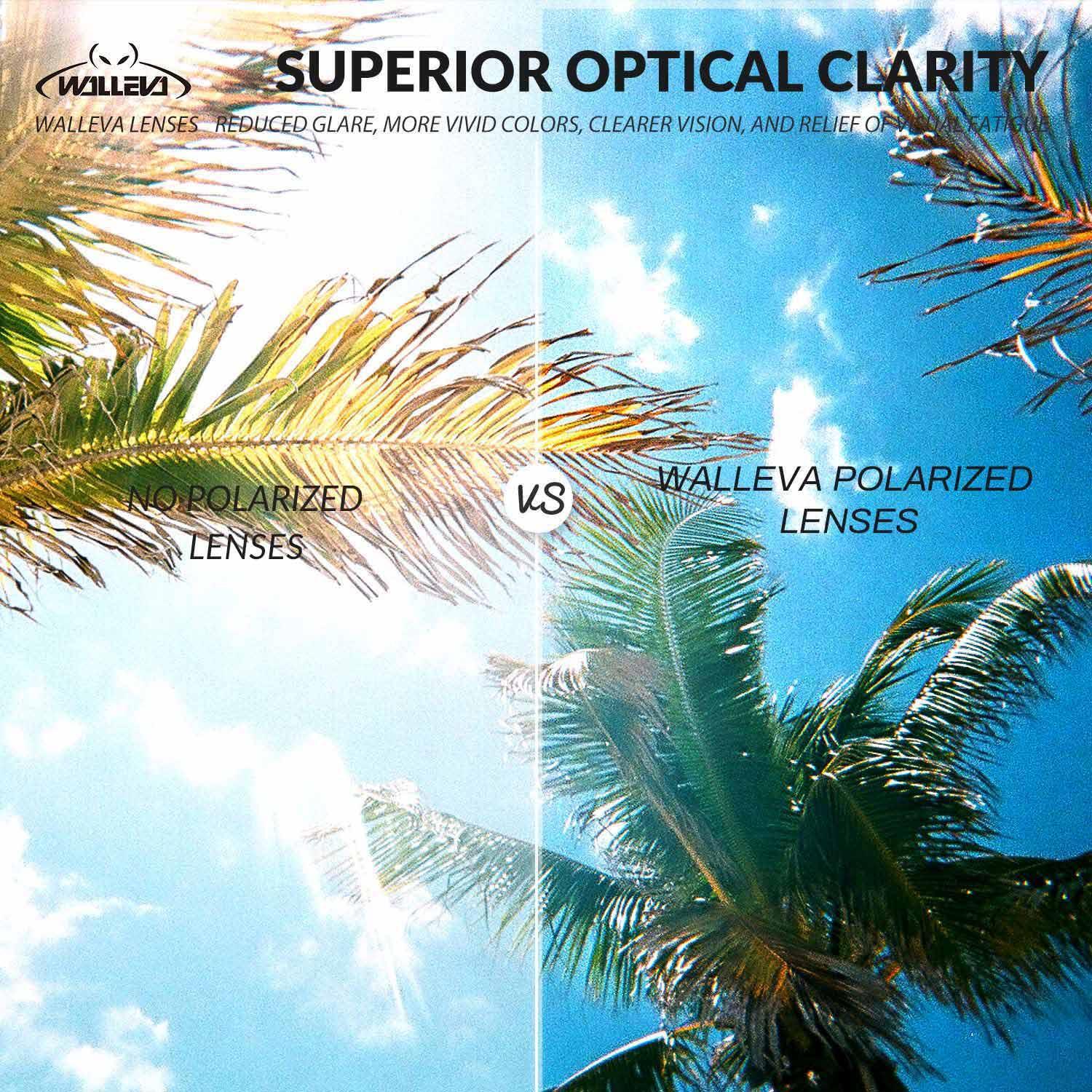 Walleva Black ISARC Polarized Replacement Lenses For Smith Optics Parallel