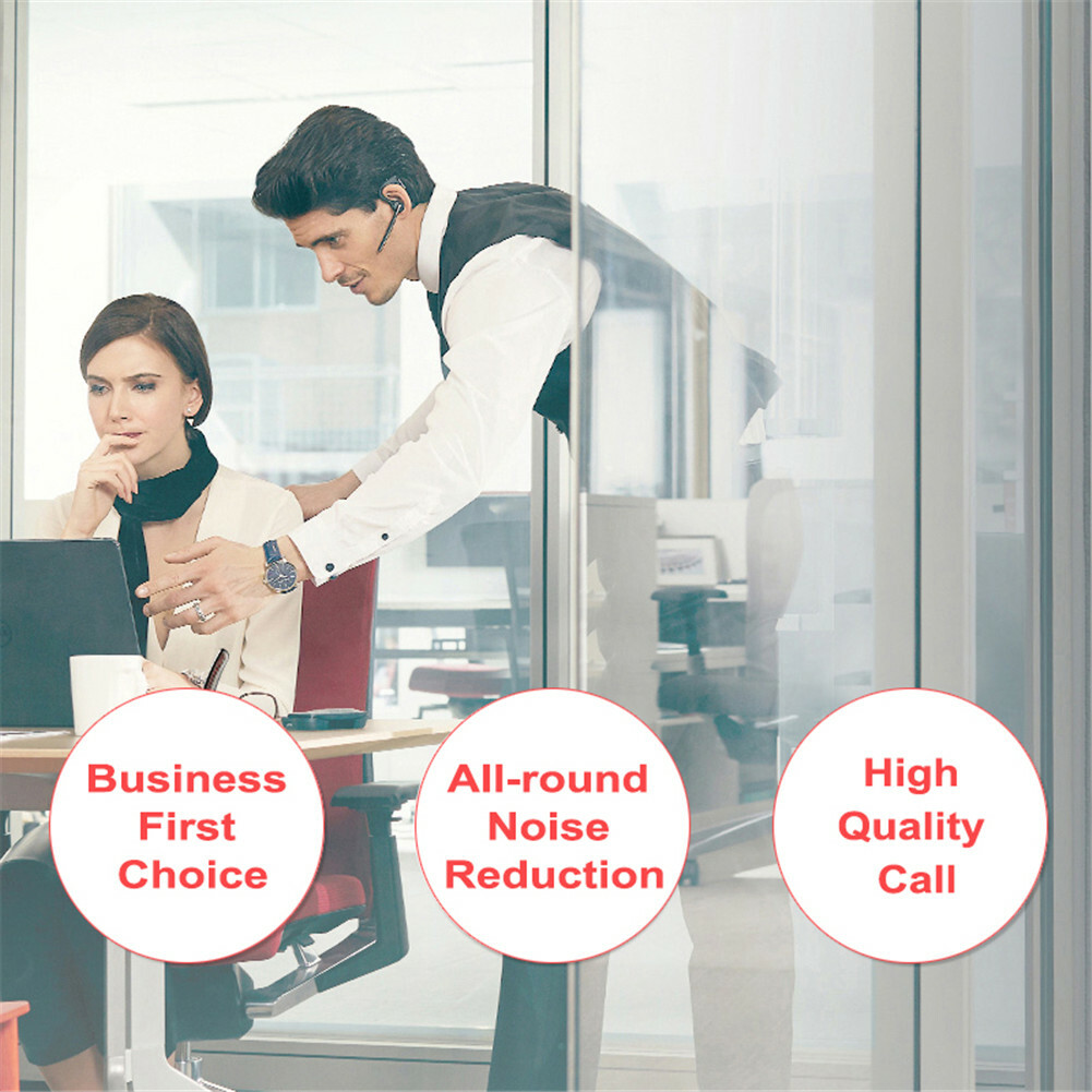 Noise Canceling Bluetooth Earphone Wireless Headset Trucker Earpiece for Calling