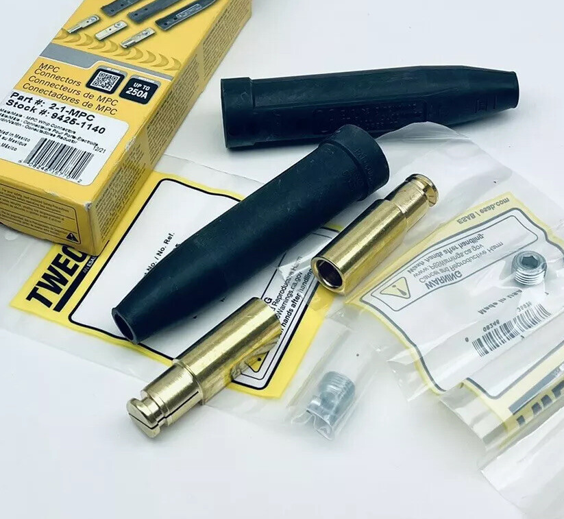 LOT OF 2, TWECO MALE - MPC WHIP CONNECTORS PART# 2-1-MPC STOCK# 9425-1140