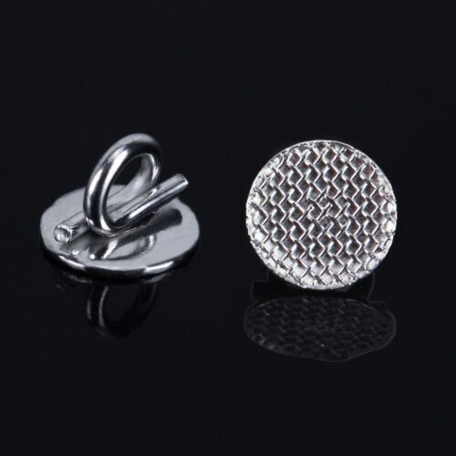 50 Pcs Dental Eyelets Round Direct Bonding Mesh Base Orthodontic Crimpable Hook