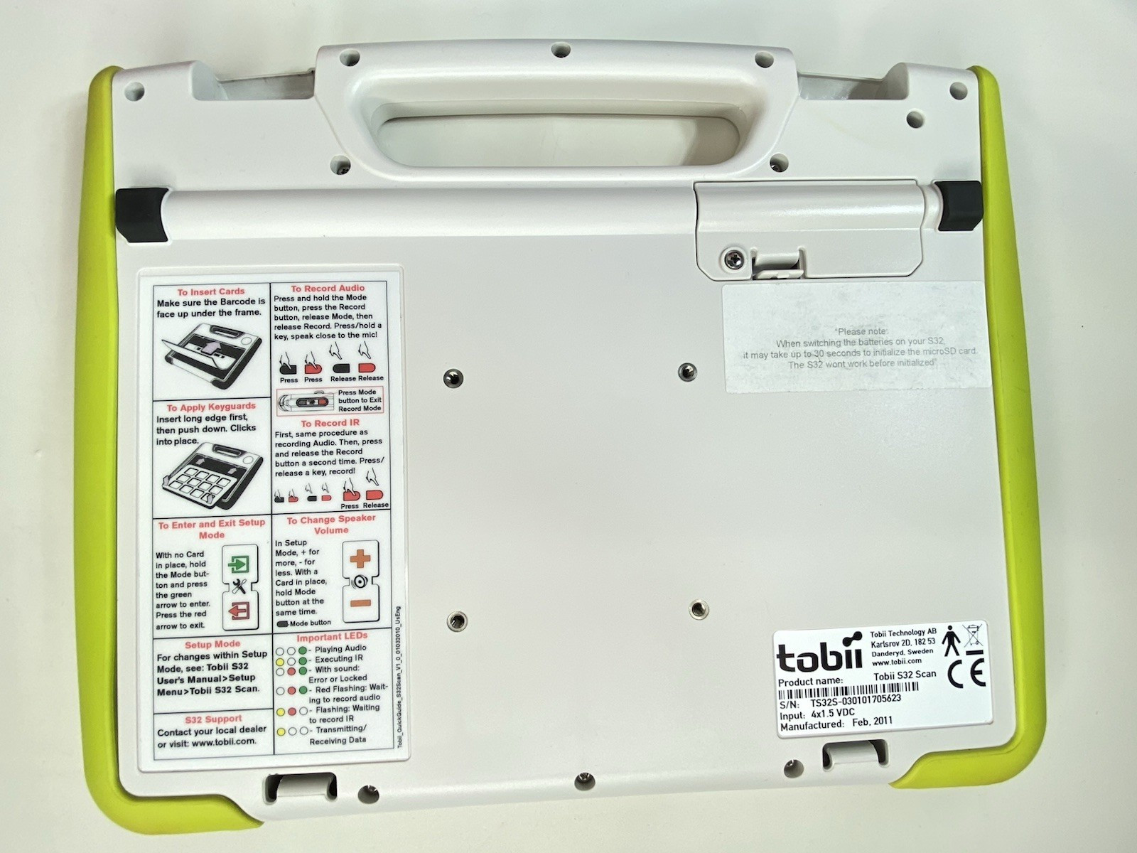Tobii S32 Scan Recorded Speech Communication Device with Case