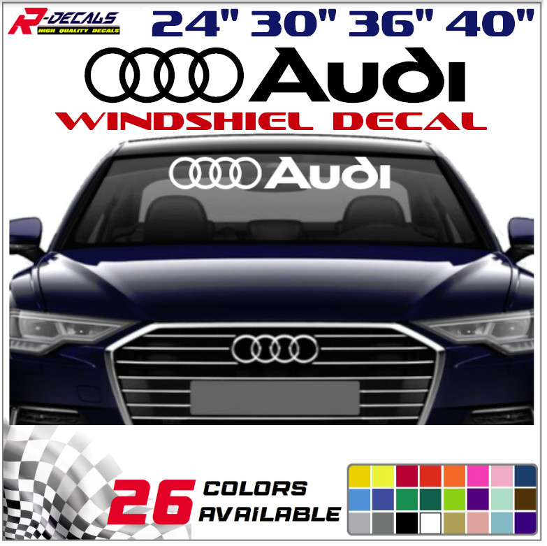 Windshield decal car sticker banner graphics window for or fits AUDI cars