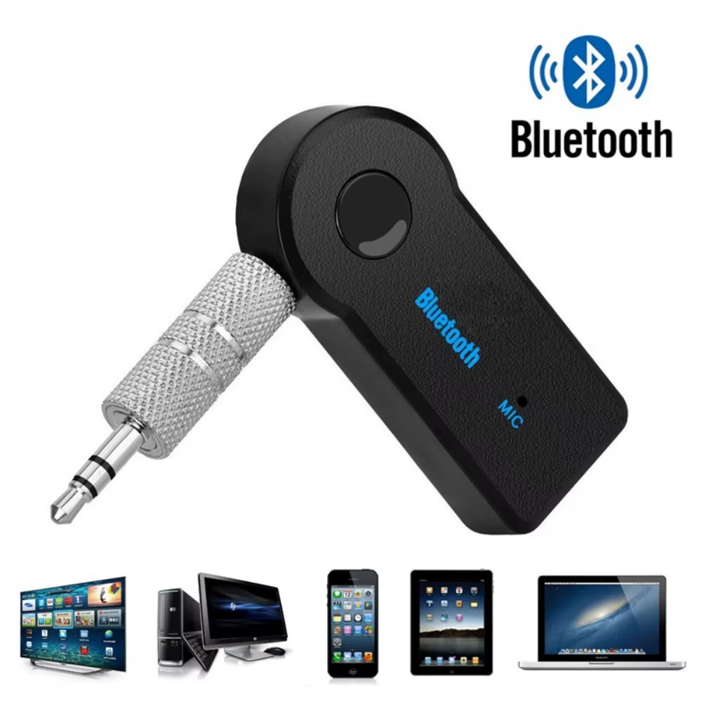 2-in-1 Bluetooth 5.0 AUX Receiver Transmitter Wireless Car Audio Adapter with Mi
