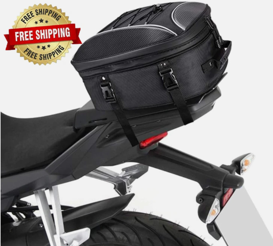 Equipaje de viaje para motocicleta, bolsa trasera extensible para motocicleta US