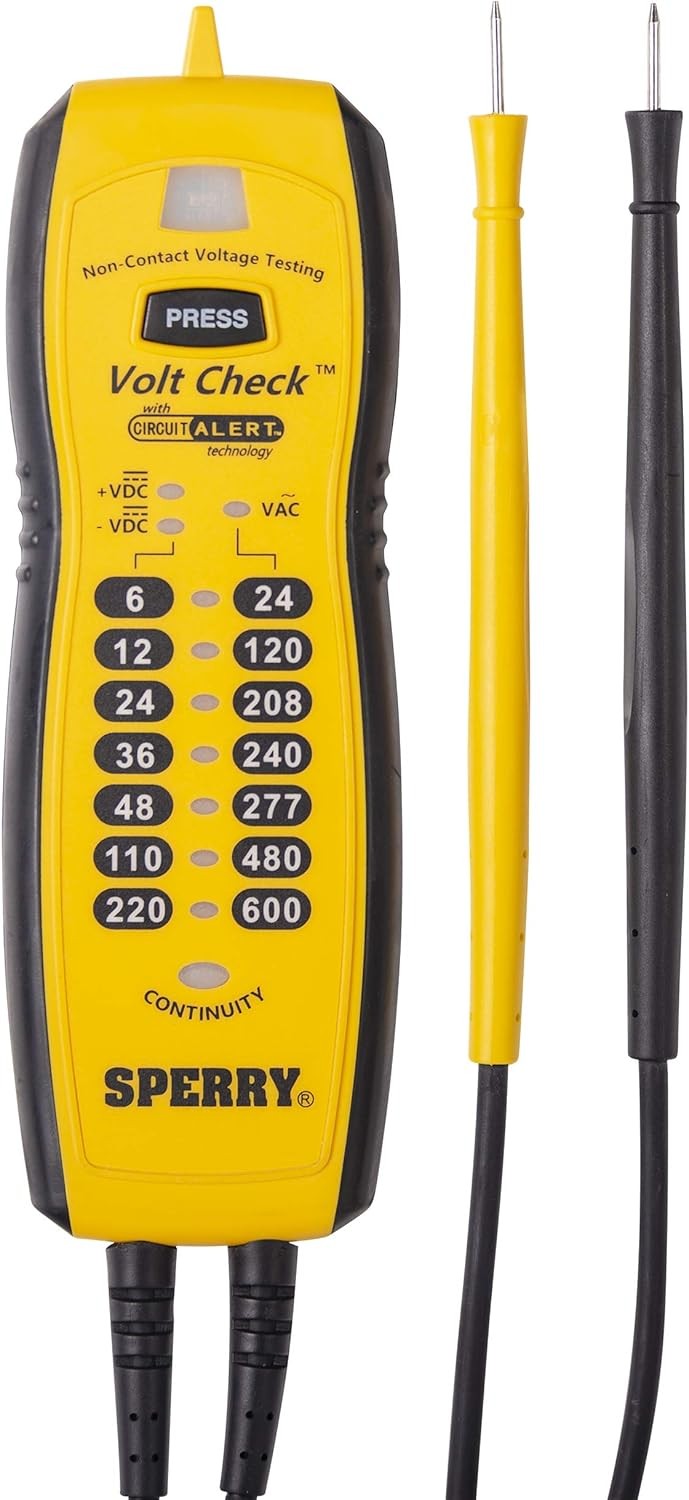 Sperry Instruments VC61000 Volt Check Voltage & Continuity Tester,Black & Yellow