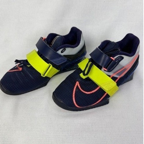 Nike Metcon 7 FlyEase Weightlifting Shoes Navy Yellow Pink Men's US 6 No Insoles