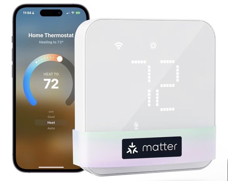 meross Smart Thermostat for Home, WiFi Thermostat Works with Matter, Alexa