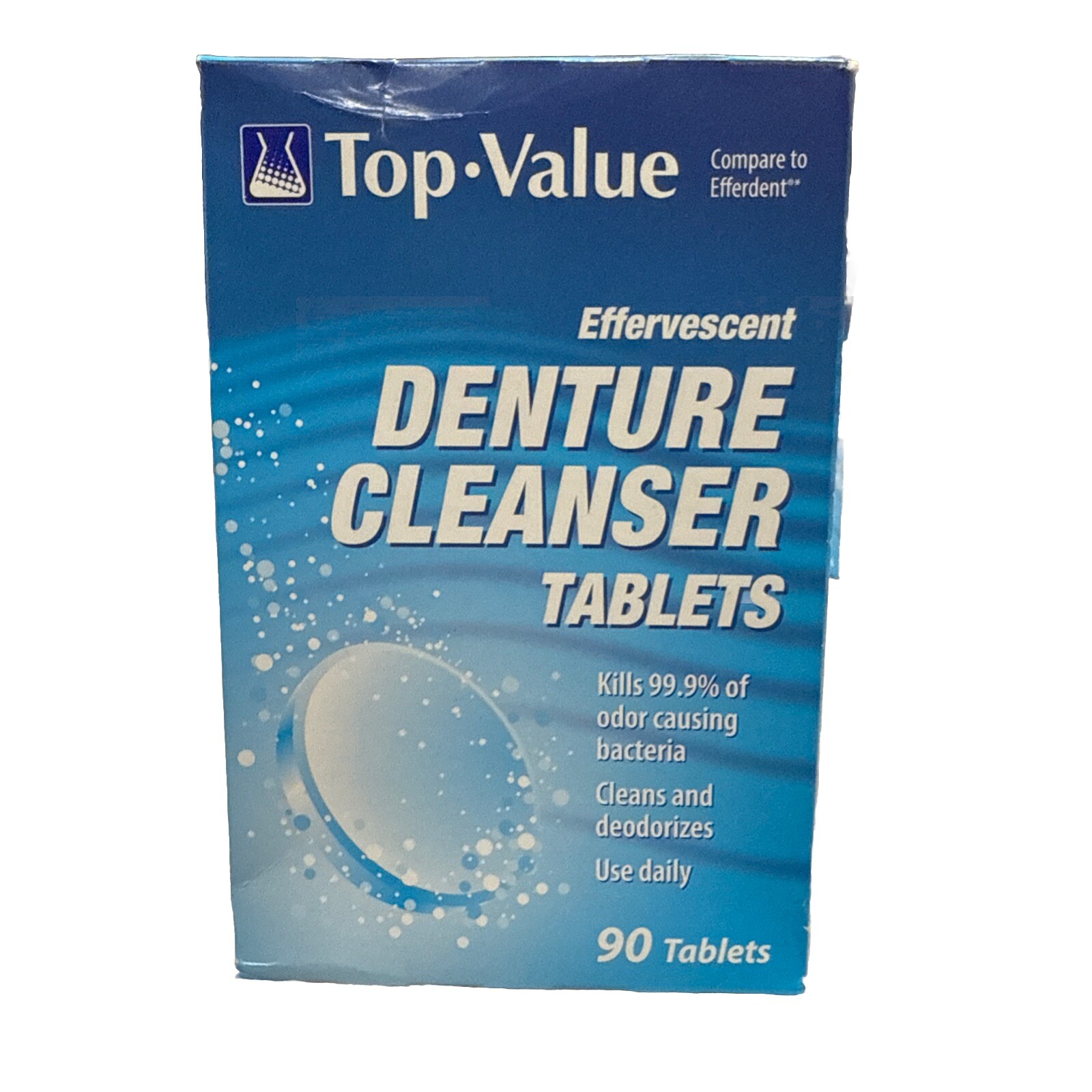 Top-Value Effervescent Denture Cleanser Tablets - 90 Tablet