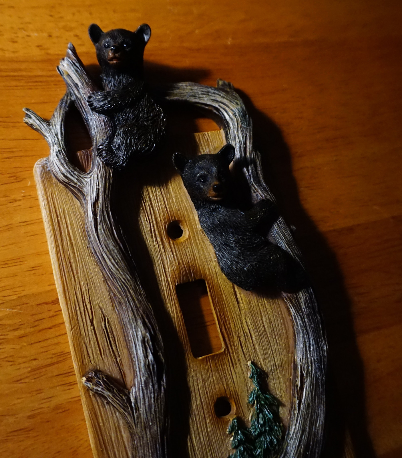 BLACK BEAR CUB SINGLE TOGGLE LIGHT SWITCH WALL PLATE COVER Cabin Lodge Decor NEW