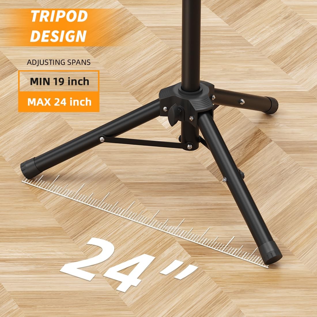 2-Pack Adjustable Speaker Stands, 24-50 Inch, Lightweight, 55 LB Support