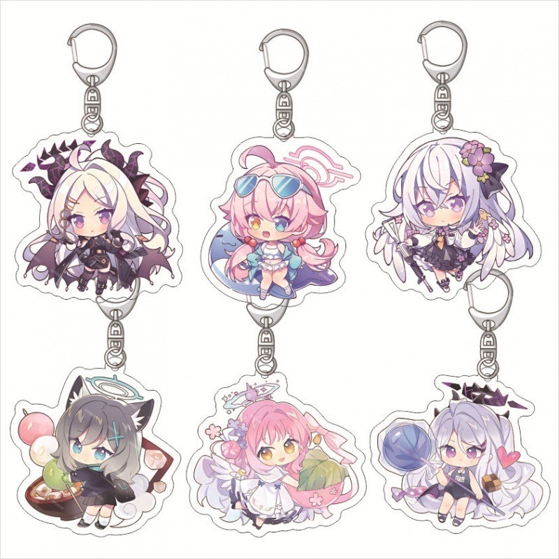 Anime Takanashi Hoshino Sunaookami Shiroko Keychain acrylic pendant
