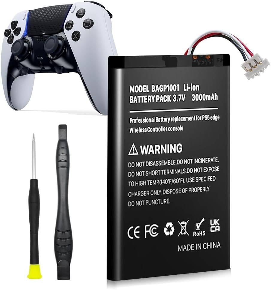 3000mAh Battery for Sony PlayStation Dualsense Edge Controller, New Upgrade H...