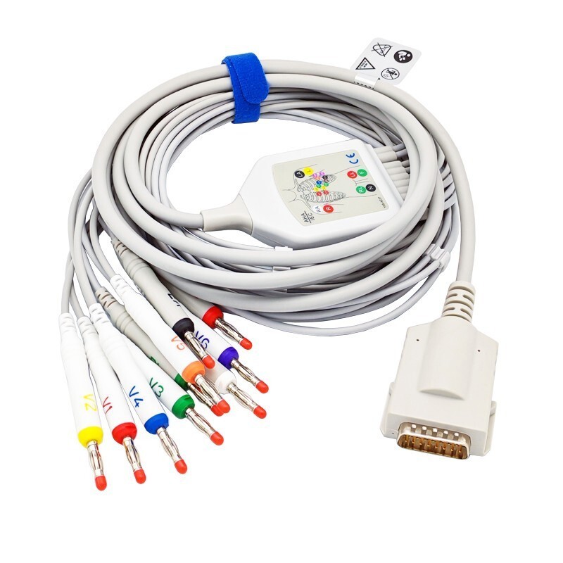 10 Leads ECG EKG Cable Compatible for Burdick Atria 3100 6100 3000 PLUS AHA