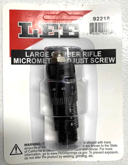 Lee 92218 Large Caliber Micrometer Adjust Screw