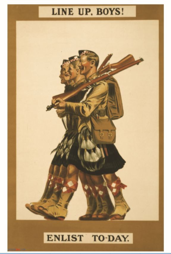 Poster - Line Up Boys - Enlist Today! - FREE SHIPPING!!