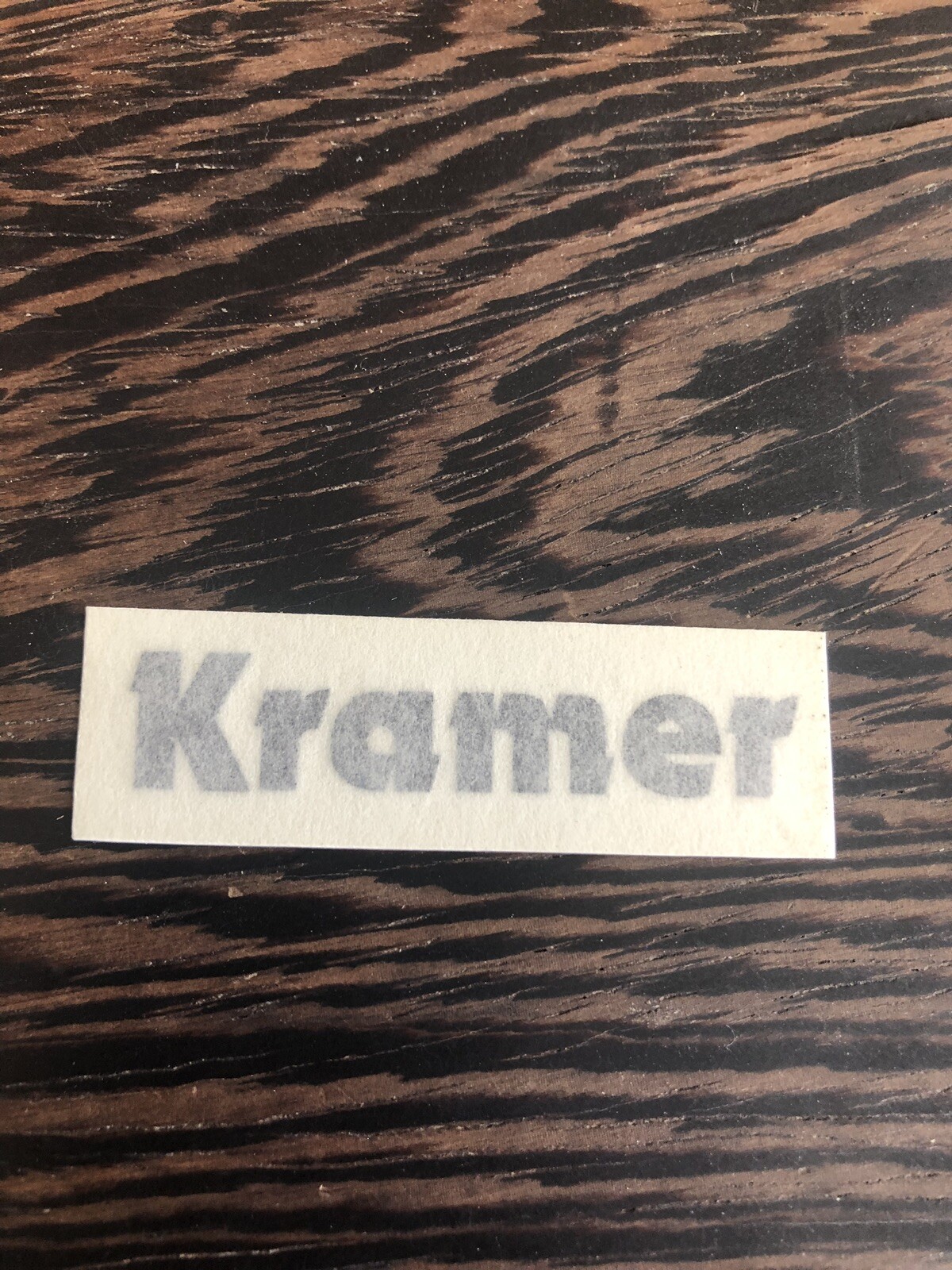 Kramer Guitar Vinyl Headstock Decal - BLACK