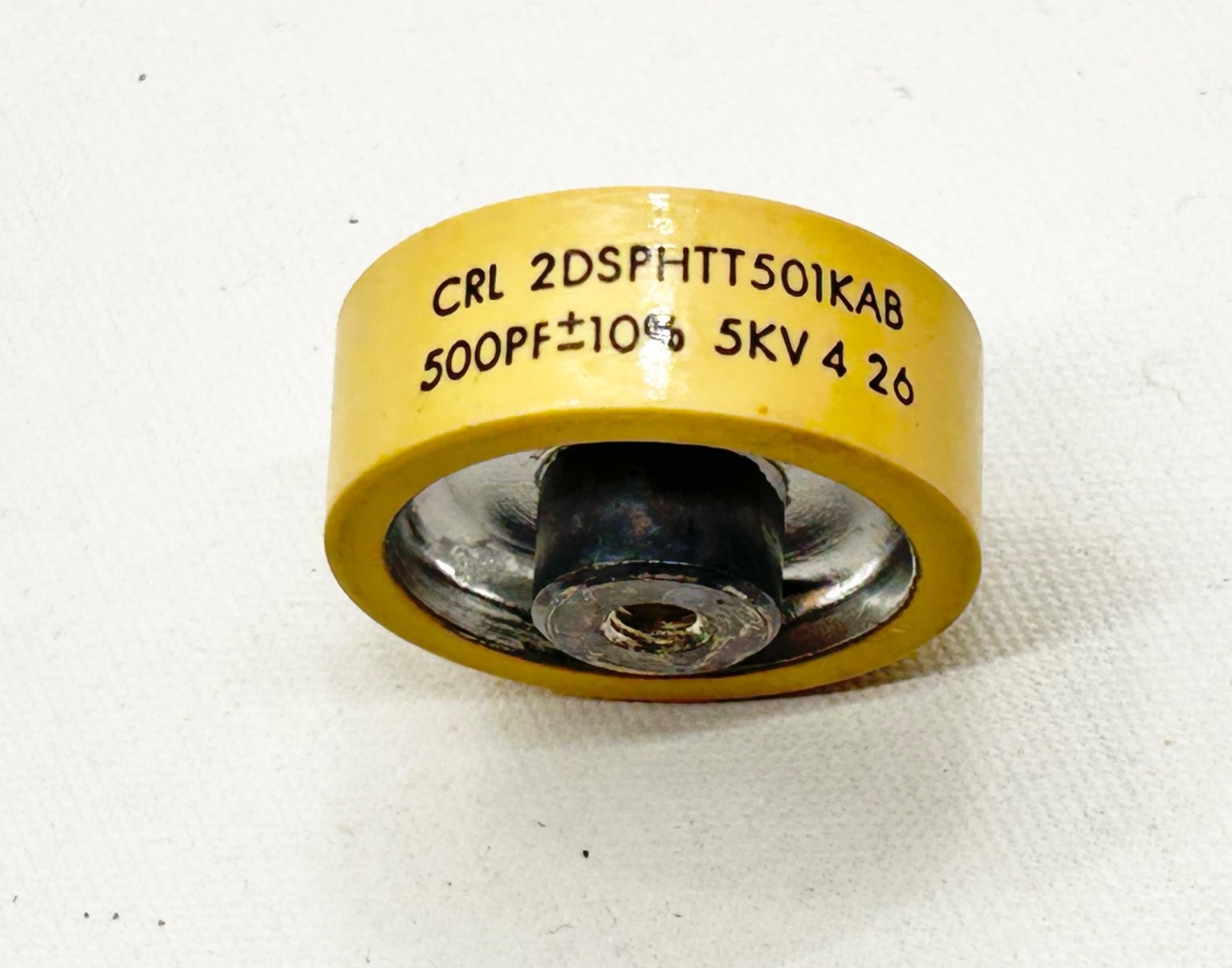 CRL 2DSPHTT501KAB 500pF 5KV Doorknob Capacitor 10% HV RF Ceramic