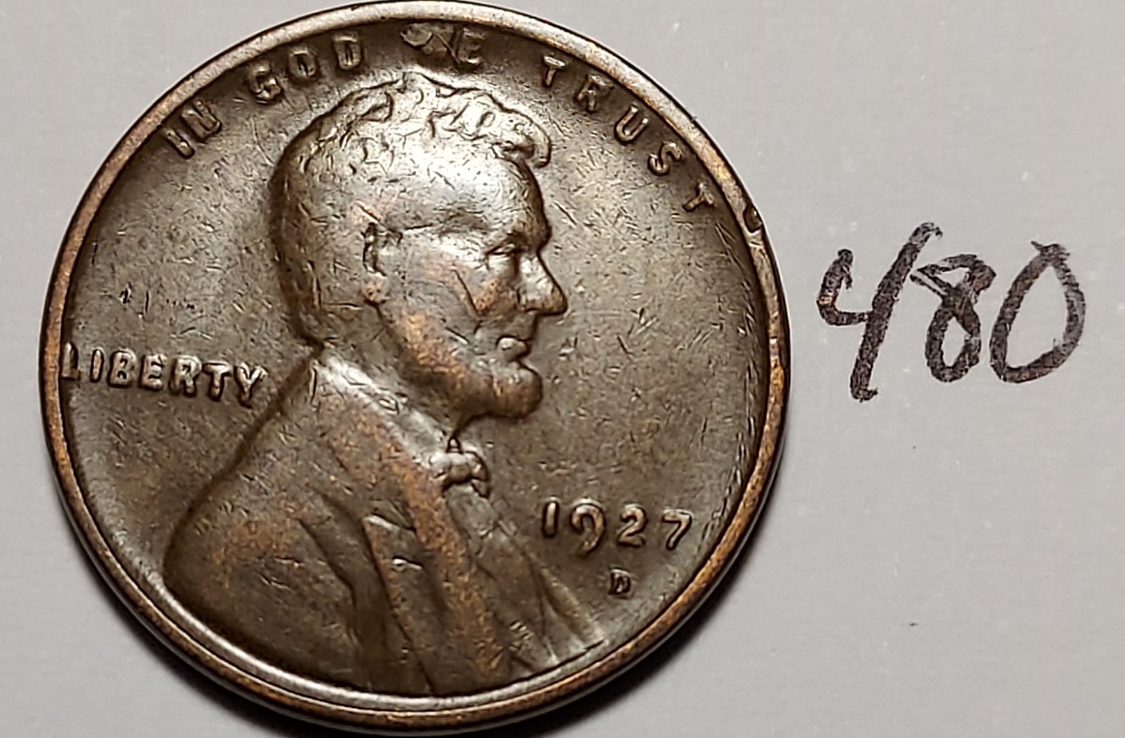 1927-D Lincoln Wheat Cent VF  Very Fine  #480