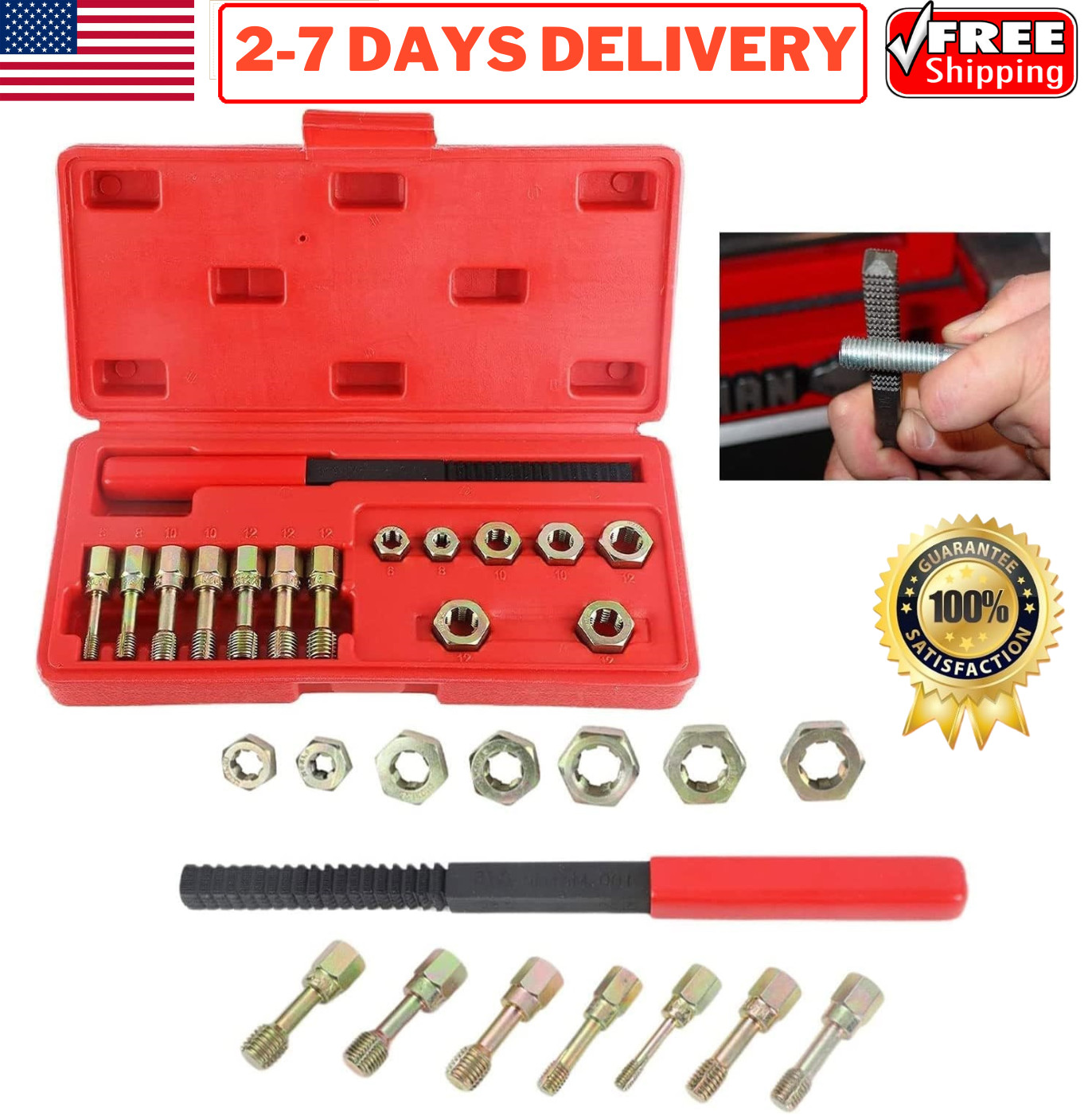 Thread Chaser Set Thread Repair Restorer Kit Cleaning Rethreading Tap Die Metric