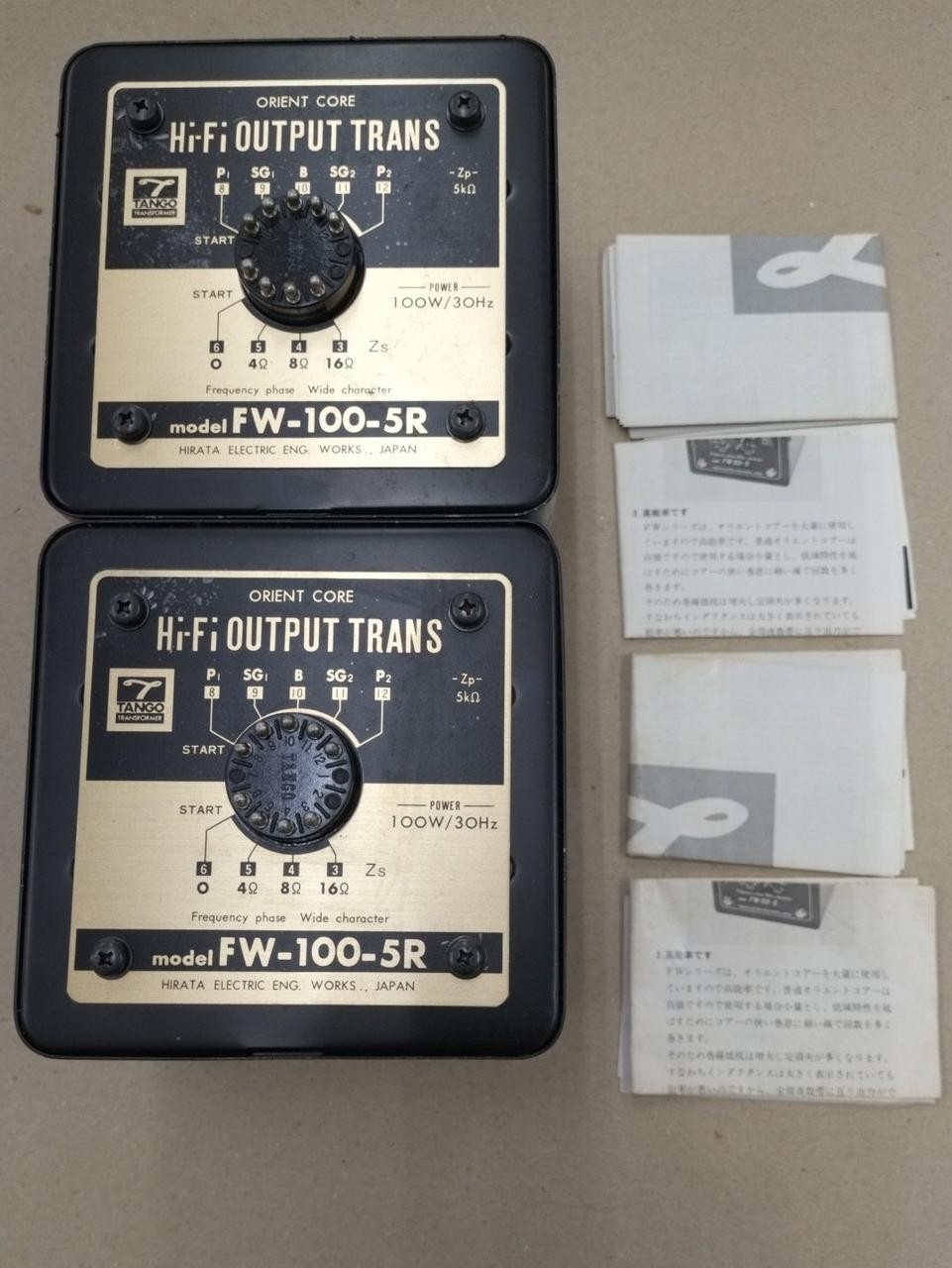 TANGO FW-100-5R Hi-Fi Output Transformer Pair Tested from Japan JP OM04 6.0/PC