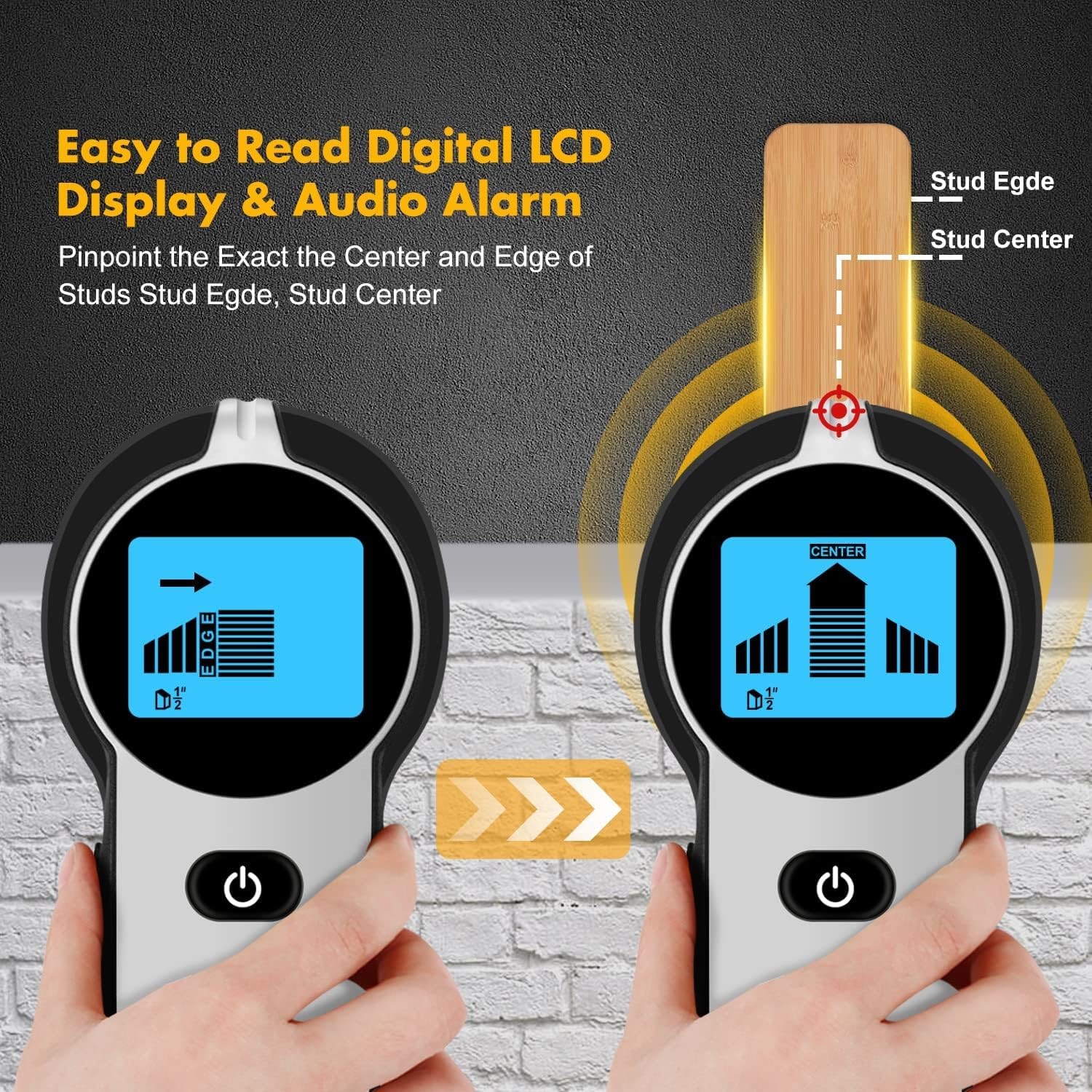 Stud Finder Wall Scanner 5 in 1 Upgraded Electronic Wall Scanner with Battery...