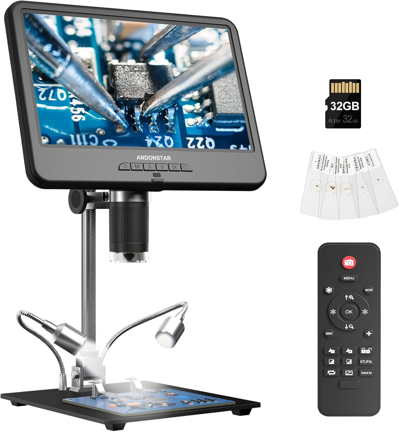 AD210 10.1 Inch LCD Digital Microscope for Adults, Soldering Microscope for Elec