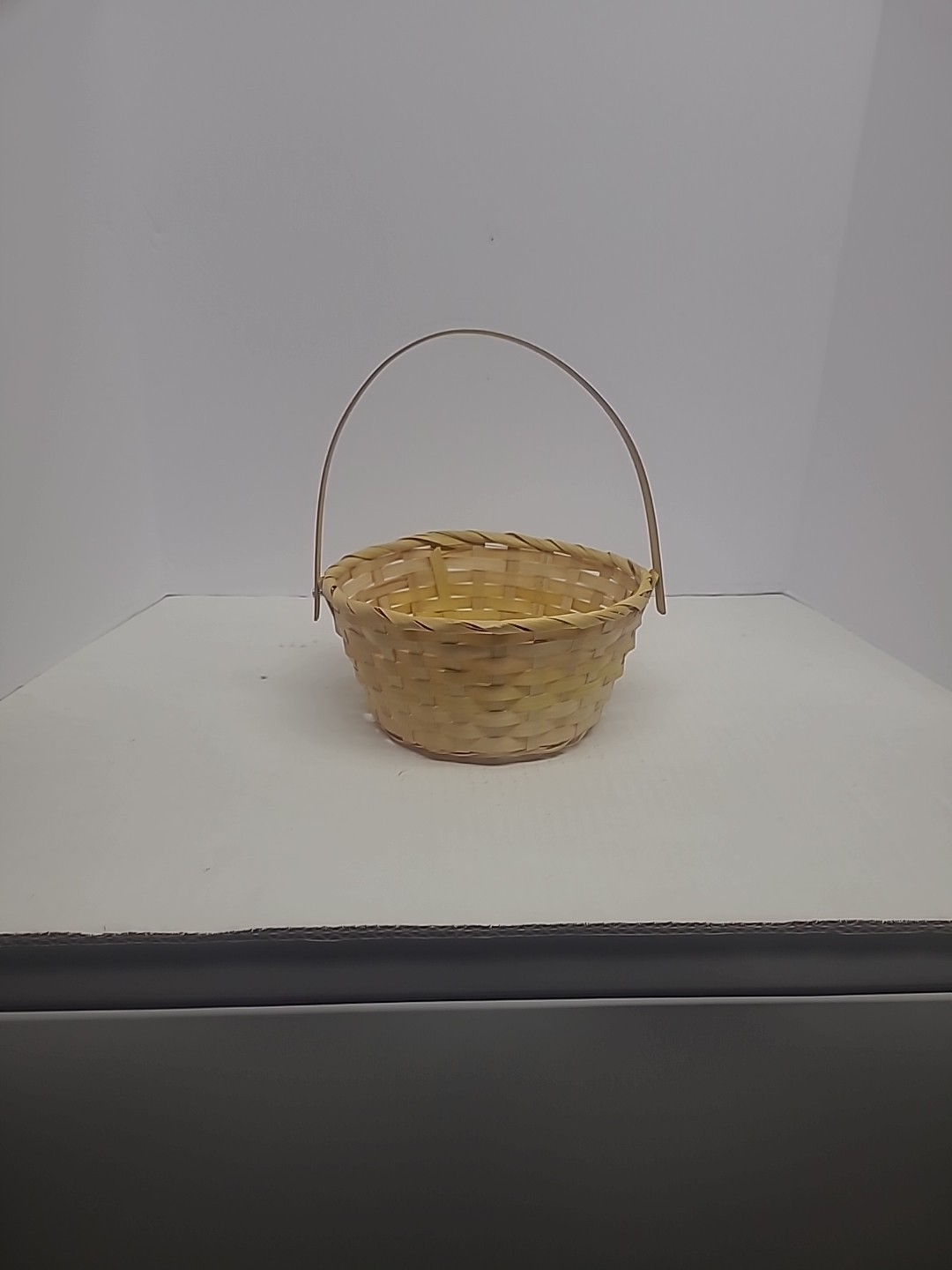 Wicker Small Yellow Tint Easter Basket
