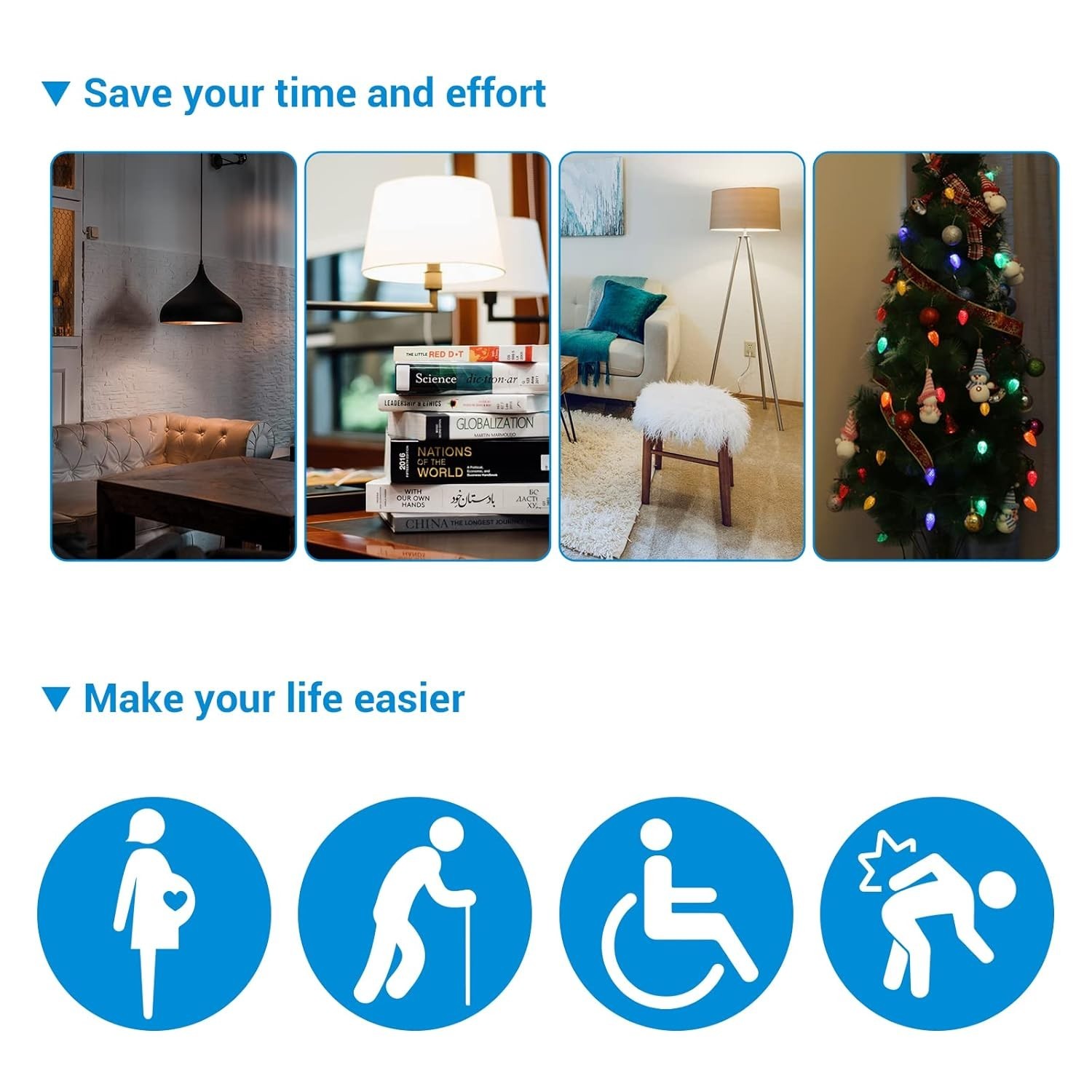 Indoor Remote Control Outlet, Wireless Remote Light Switch, No Interference R...