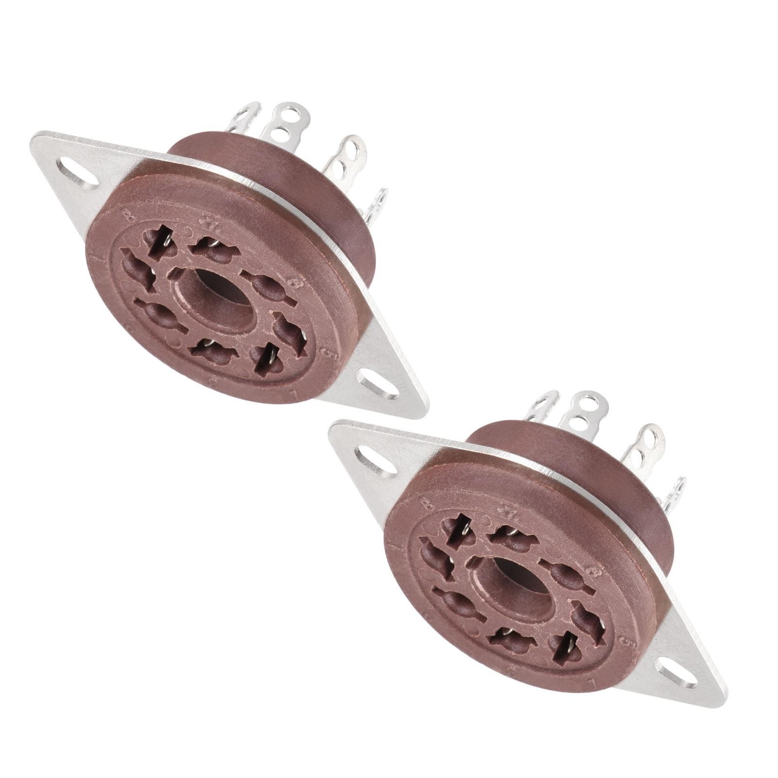 2Pcs Tube Socket 8pin Plastic Vacuum Tube Protect Tube Pin Socket for 6SL7