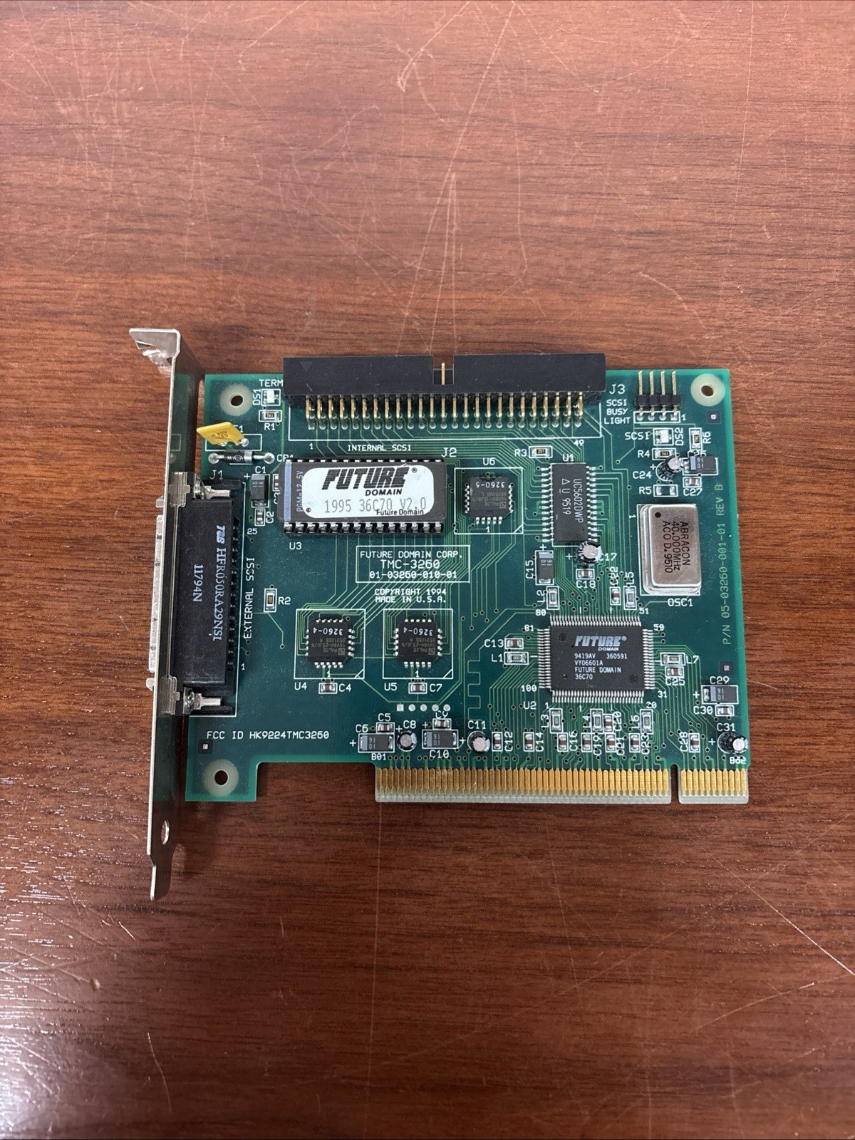 Future Domain TMC-3260 50-pin SCSI Internal & External Port PCI Host Adapter