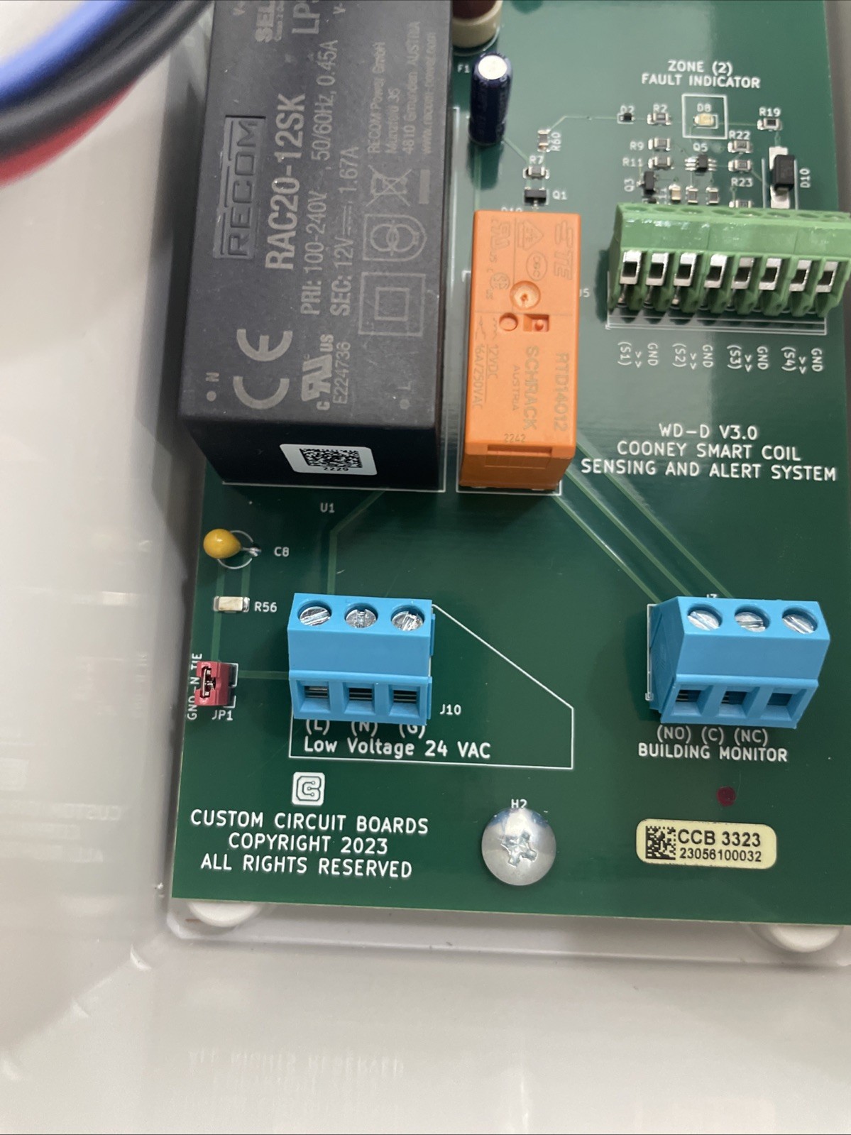 Cooney Smart Coil Replacement Enclosure Box Freeze Alert Device w Interior Board