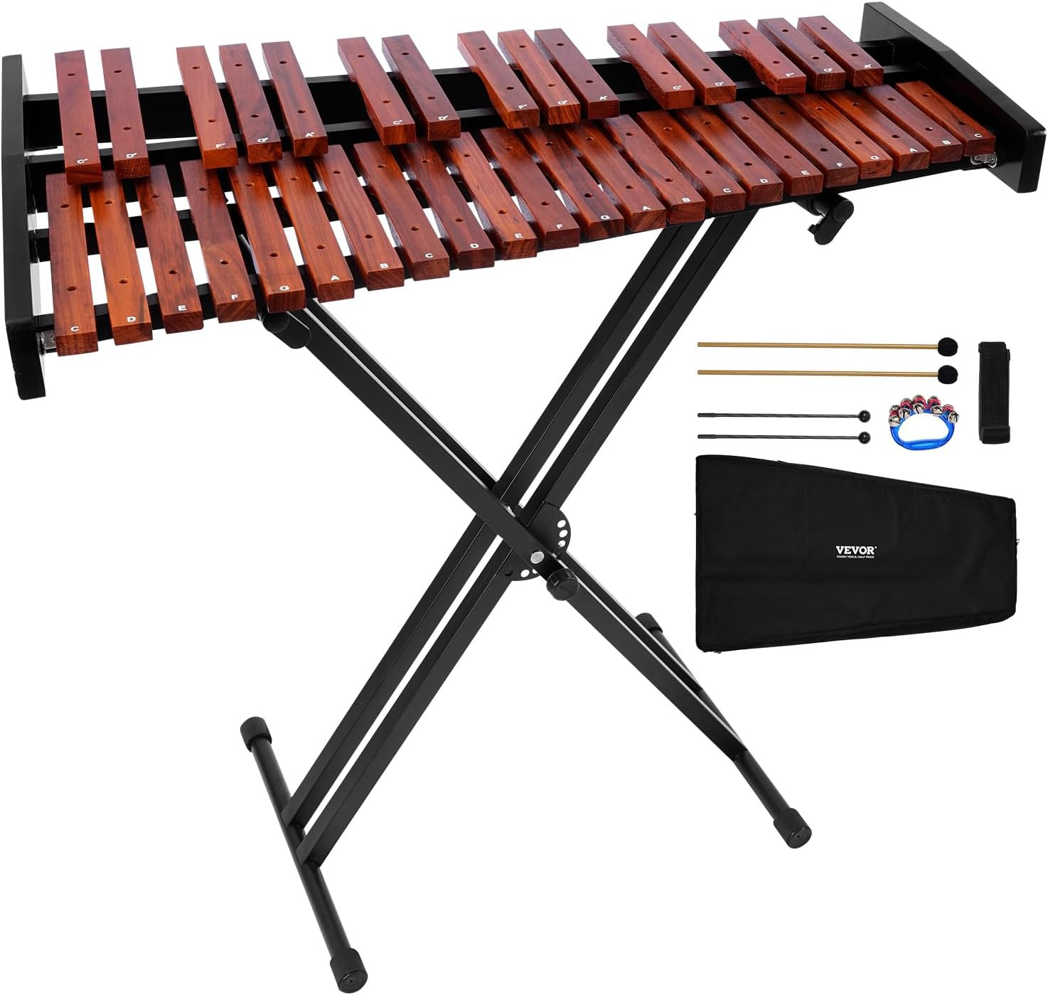 Glockenspiel Xylophone 37 Notes Wooden Xylophone Percussion Instrument Adults