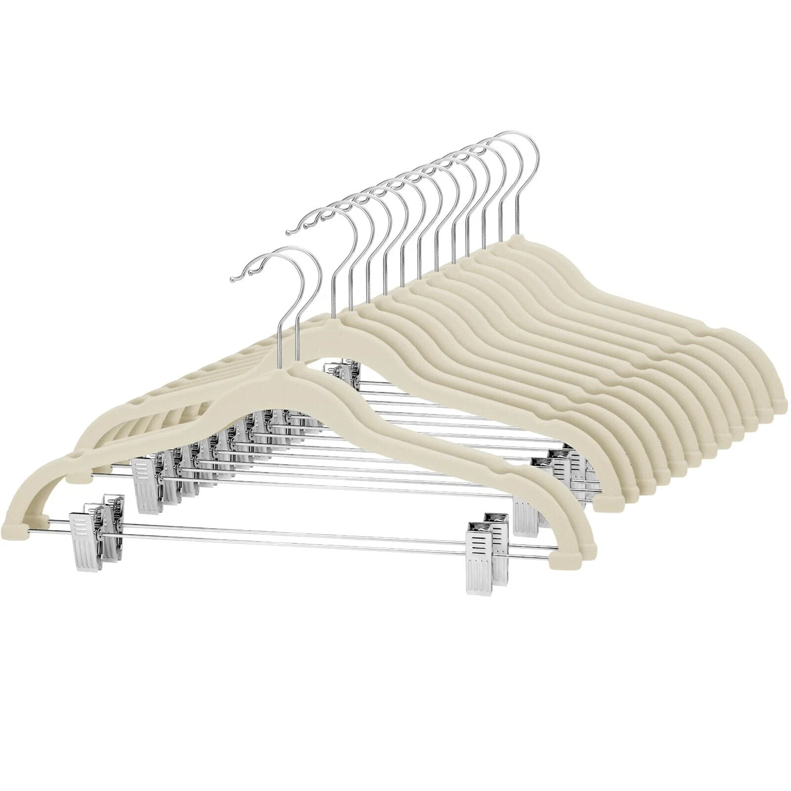 Velvet Skirt Hangers Pack Of 24 Velvet Hangers With Clips  Thin Non Slip Ve