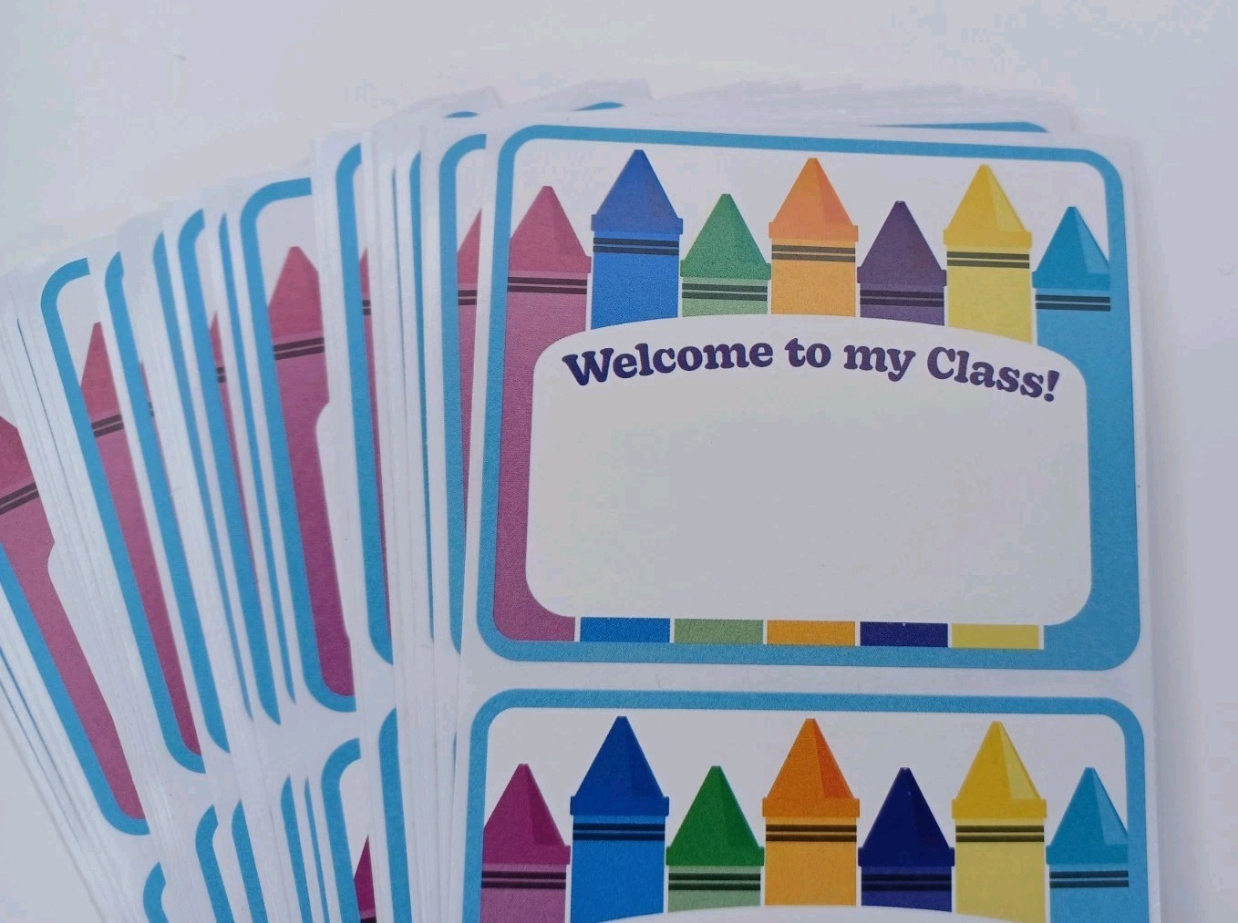 Welcome To My Class Classroom Student Name Tags 80 Stickers Crayons