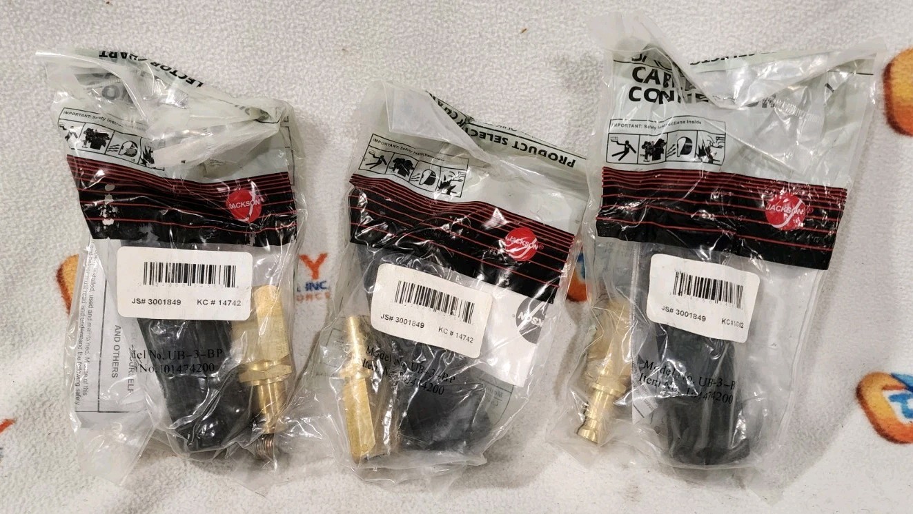 Jackson Safety 14742 UB-3-BP Cable Connector JS# 3001849 Male only 704-0212 -3pc